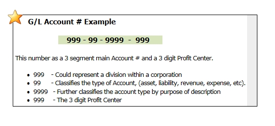 An Example of a GL Accoun in Marina Mate Invoicing