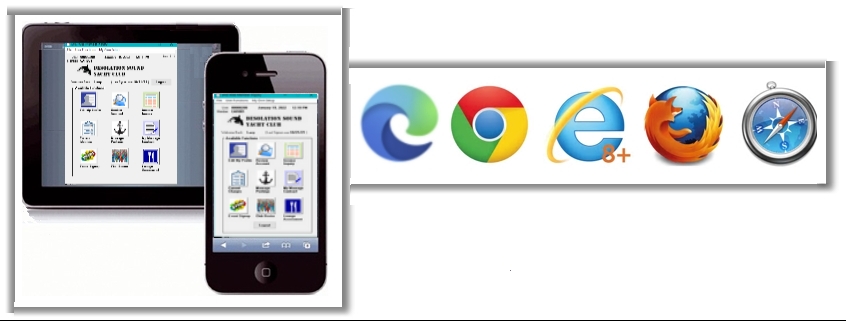 Tablet/Smart Phone Graphic for Marina Management Web Portal